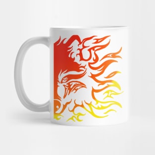 wolf tribal flame Mug